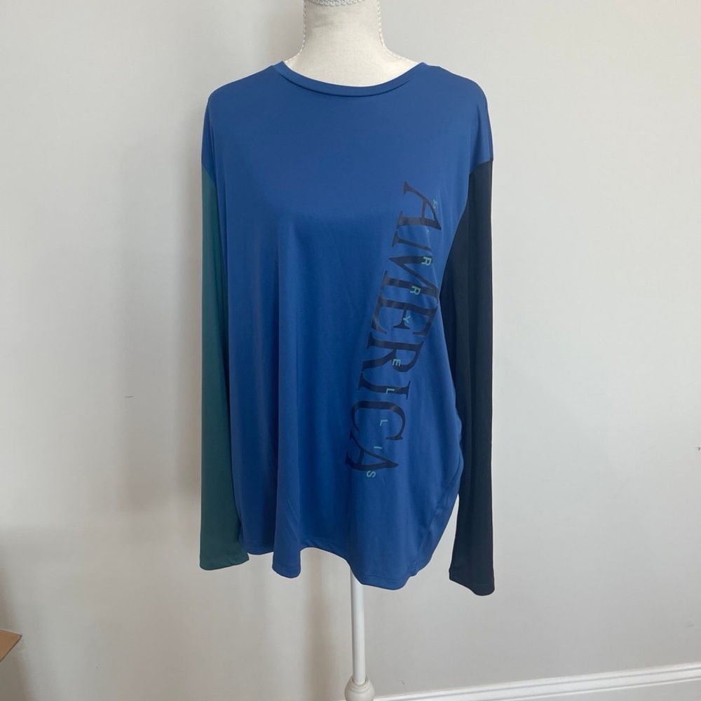 Perry Ellis Blue Long Sleeve Tee